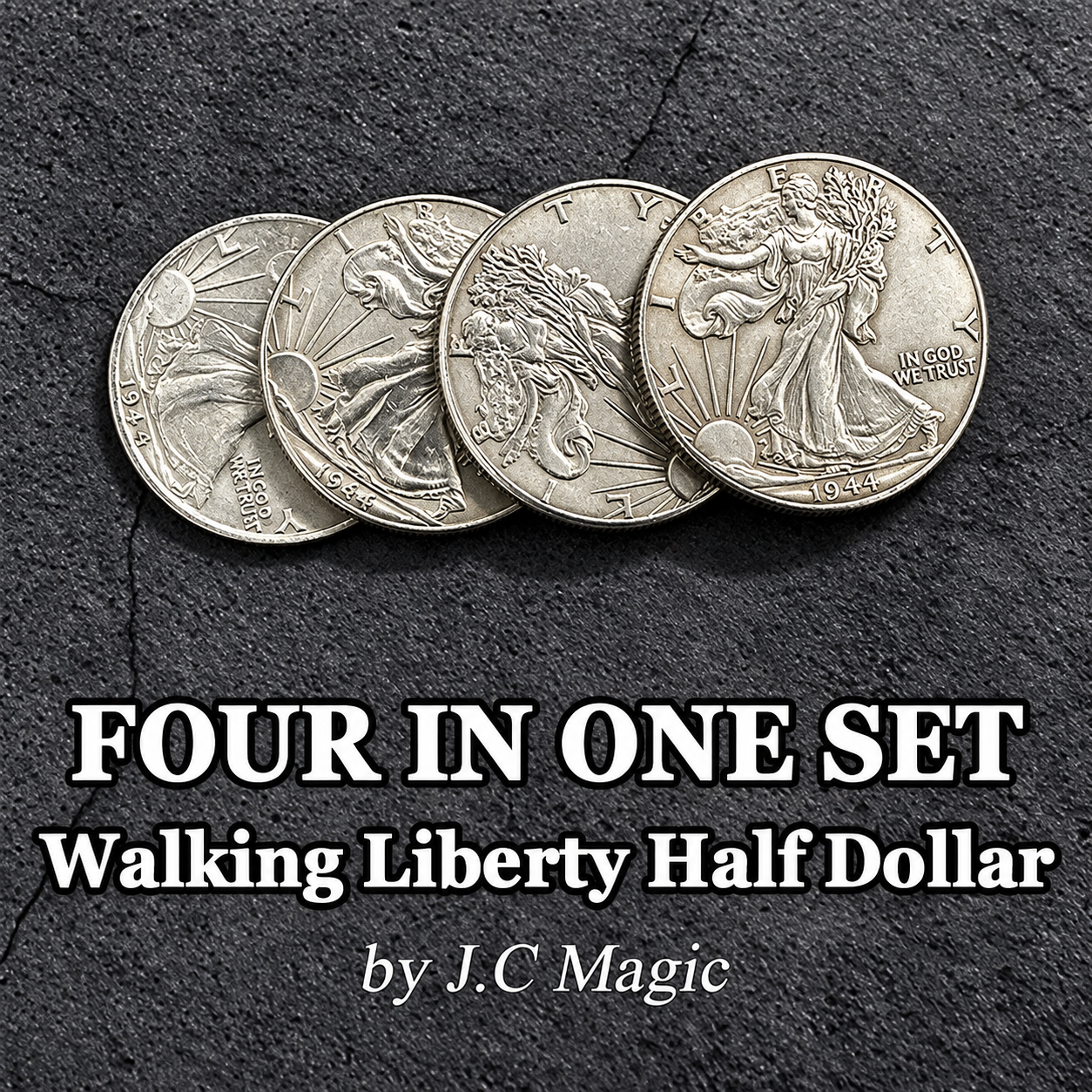 Four in One Walking Liberty Half Dollar Set by J.C Magic