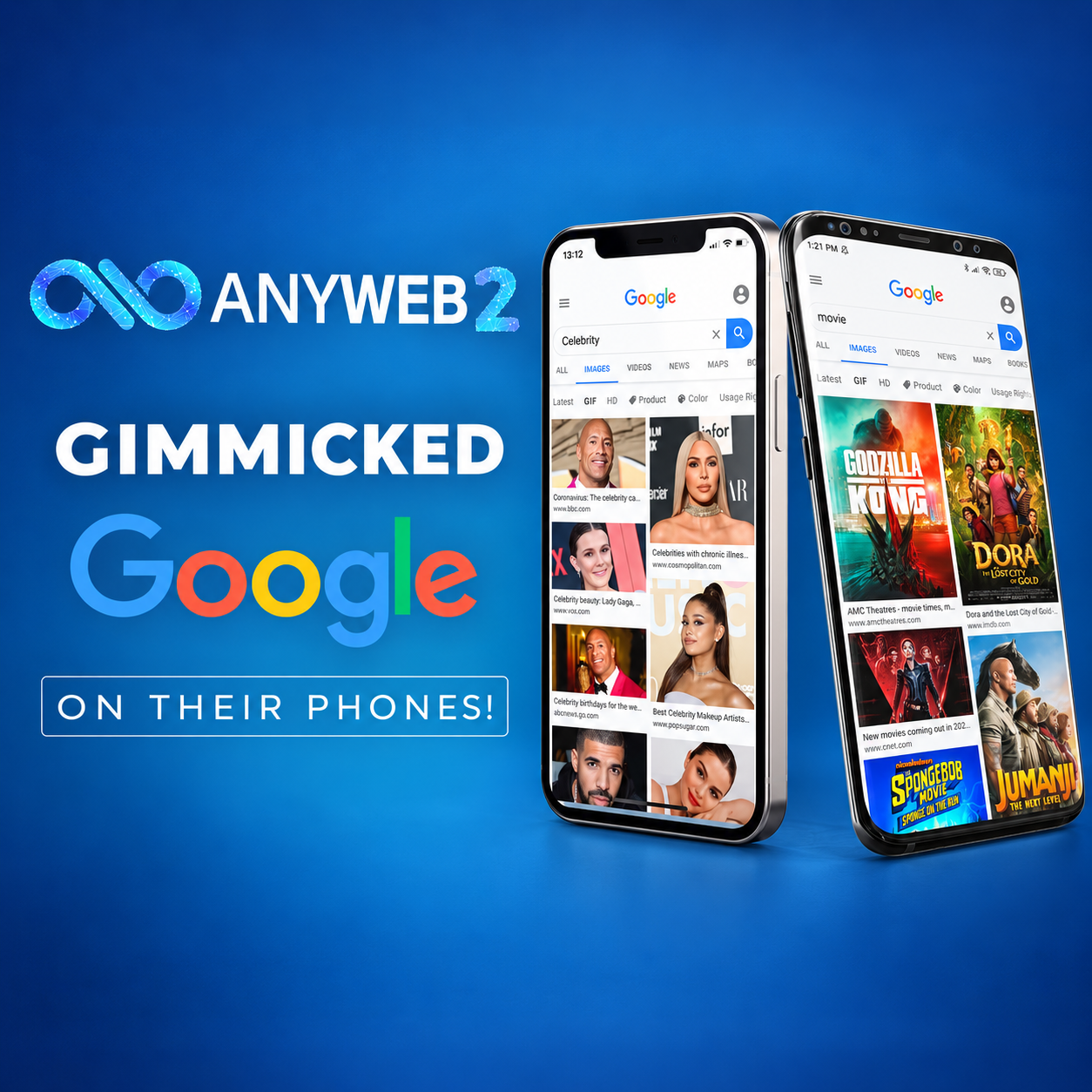 Anyweb 2 - Gimmicked Google on their phones!