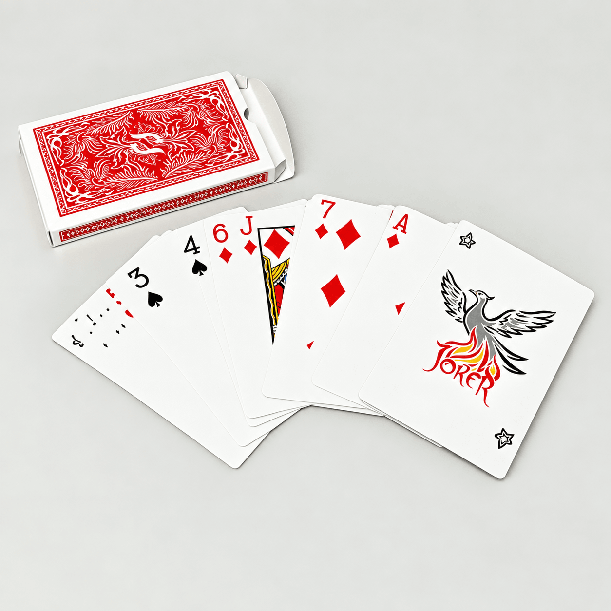 Phoenix Deck Marked JUMBO Index (Red) by Card-Shark
