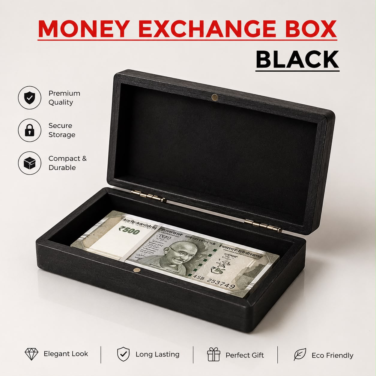 Money Exchange Box (Black)